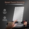 COSMIRROR Lighted Makeup Vanity Mirror with 10X Magnifying Mirror, 21 LED Lighted Mirror with Touch Sensor Dimming, 180Adjustable Rotation, Dual Power Supply, Portable Cosmetic Mirror (White) view 3