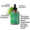 Saw Palmetto Serum for Hair Growth and Thickening - With Rosemary, Peppermint, Pumpkin Seed Oils. Vegan Moisturizing and Strengthening Scalp Treatment for Women, Men, Weak, Dry, Frizzy Hair 2oz view 2