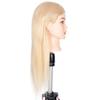 GEX 100% Human Hair Mannequin Head Blonde Training Practice Head for Styling Dying Cutting 613#Blonde (20) view 3