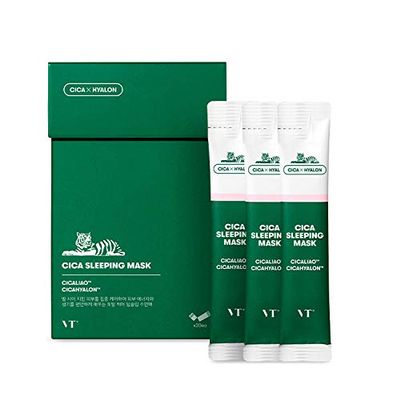 1 Box 30 PC CICA Care Sleeping Pack Moisturizing Soothing Anti Acne Wash Free Facial SleepMask