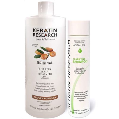 Complex Brazilian Keratin Hair Blowout Treatment Professional Results Straightens and Smooths Hair (CS 300ml + KT 1000ml) Queratina Keratina Brasilera Tratamiento