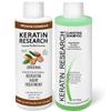 Brazilian Keratin Hair Straightening Complex (2x 120ml) - Blowout Long-Lasting Treatment with Argan Oil for Smooth, Professional Straightening Results - Keratin Research view 1