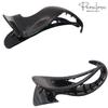 Parcelona French Crochet 3  Black Celluloid Non Slip Side Slide In Jaw Yoga Hair Claws for Fine Hair Women Hair Accessories Claw Clip for Girls, Made in France view 4