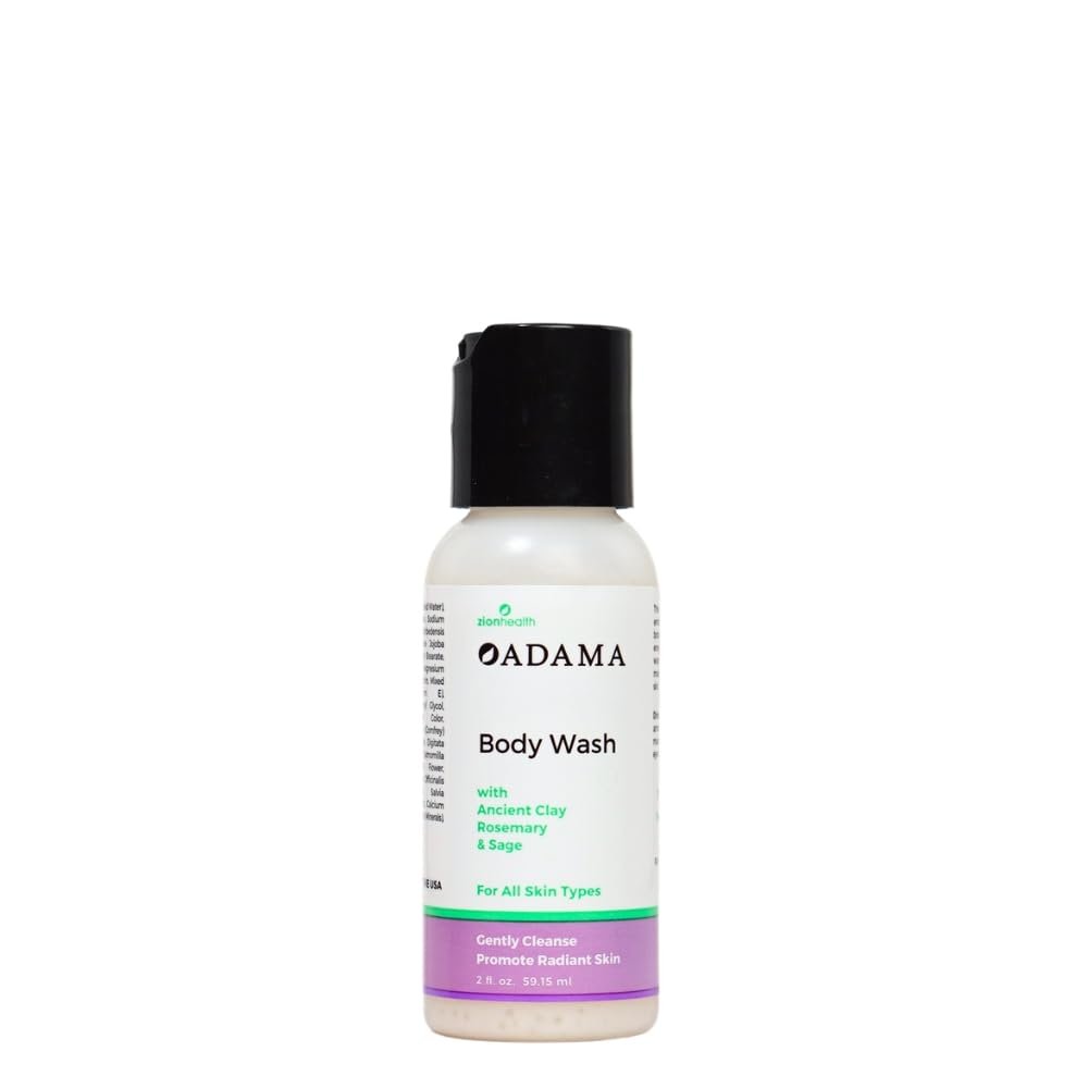 Adama Clay Body Wash Zion Health 2 oz Liquid