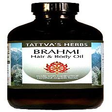 Tattva's Herbs Brahmi Oil for Hair Growth, Non GMO, Indian Hair Oil, Ayurvedic Hair Oil, 8 fl oz Glass Bottle