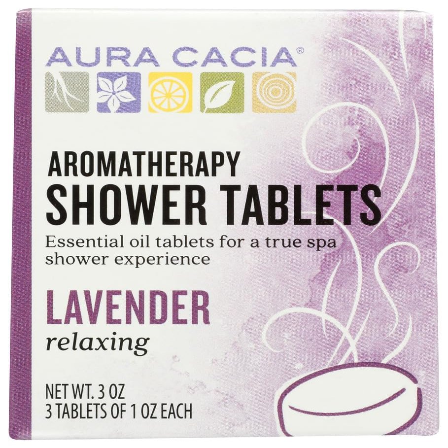 Aura Cacia Aromatherapy Shower Tablets, Relaxing Lavender 3 ea (Pack of 10)