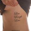 10 x Live Laugh Love - Black Tattoo Lettering - Temporary Skin Tattoo (10) view 1