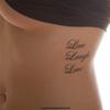 10 x Live Laugh Love - Black Tattoo Lettering - Temporary Skin Tattoo (10) view 3