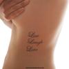 10 x Live Laugh Love - Black Tattoo Lettering - Temporary Skin Tattoo (10) view 4