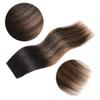 5 Pieces 18" Remy Clip in Hair Extensions Human Hair Natural Black to Chestnut Brown Highlight Black Ombre - Silky Straight Short Thick Real Hair Extensions for Women (18 inches, (1BT6) P1B, 90grams) view 4