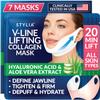 Stylia V Line Lifting Collagen Mask - Lift, Firm & Contour Jawline - Double Chin Reducer Strap with Hyaluronic Acid & Aloe - Neck Tightening and Lifting Mask - Jawline Shaper Face Lift Tape (7PC) view 1