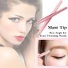 4" Curved Craft Scissors Stainless Steel Unisex Eyebrow Kit Eyebrow Scissors, Slant Tweezers And Eyebrow Brush for Eyebrow Eyelash Extensions Pink Set view 4
