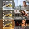 FENCHILIN Vanity Mirror with Lights, Hollywood Lighted Makeup Mirror with 15 Dimmable LED Bulbs for Dressing Room & Bedroom, Slim Metal Frame Design, White view 2