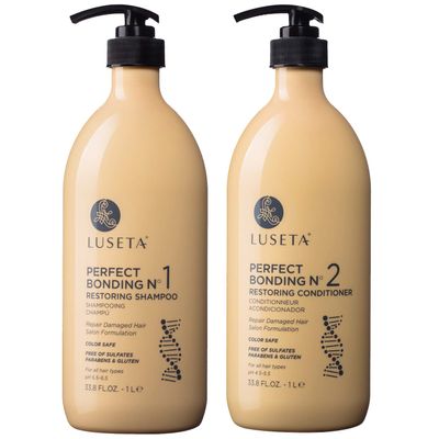 Luseta Perfect Bonding Restoring Shampoo & Conditioner Set, Bond Strengthening & Color Longevity for All Hair Type, Bond Repair Shampoo and Conditioner Set Sulfate & Paraben Free, 2x33.8 oz