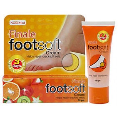 Finale Footsoft Cream Improved Cracked Heels Within 3 Days Vitamin A,c,e,f 30g. (Thai_trustyworthy Store Free Keyring Classic Style)