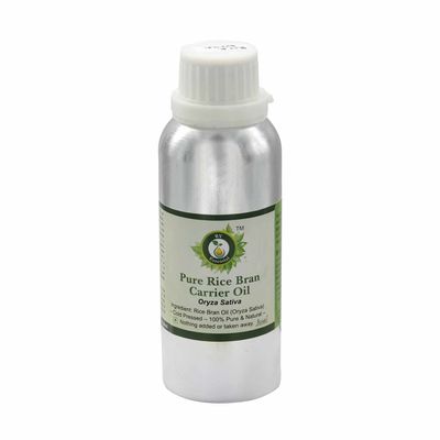 Rice Bran Oil | Oryza Sativa | For Skin | For Hair | For Massage | Unrefined | 100% Pure Natural Cold Pressed | 1250ml | 42oz By R V Essential