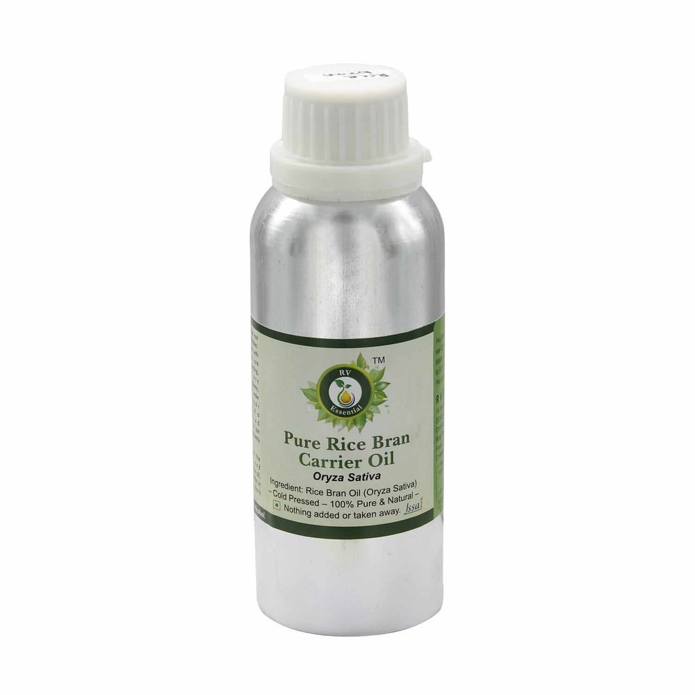 Rice Bran Oil | Oryza Sativa | For Skin | For Hair | For Massage | Unrefined | 100% Pure Natural Cold Pressed | 1250ml | 42oz By R V Essential