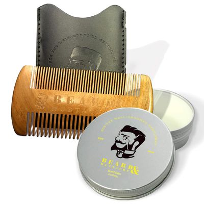 Beard & Mustache Comb and Balm Care Kit