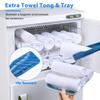 BYOOTIQUE Hot Towel Warmer Cabinet for Barber Shop, 46L Extra Large Capacity, 2in1 Professional Double Door Towel Warmer Heater Machine for Massage,Barbers,Facial Spa, Hair Salon, Estheticians, White view 2