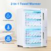 BYOOTIQUE Hot Towel Warmer Cabinet for Barber Shop, 46L Extra Large Capacity, 2in1 Professional Double Door Towel Warmer Heater Machine for Massage,Barbers,Facial Spa, Hair Salon, Estheticians, White view 3