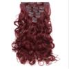 OneDor 20" Curly Full Head Clip in Synthetic Hair Extensions 7pcs 140g (#99J Wine red) view 1