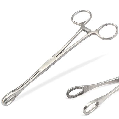 AAProTools Body Piercing Sponge Forceps Unslotted 7" Stainless Steel Professional Septum Ear Nipple Belly Nose Tongue Lip Navel Eyebrow