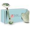 Ysrisny Gua Sha Facial Tools Jade Roller for Face - Facial Massage Tool for Anti Aging Wrinkles and Skin Rejuvenate -100% Natural Jade Stone for Face Eyes (Jade Roller+GUA SHA) view 1