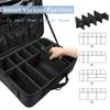 gzcz Large Capacity Travel Makeup Train Case,Professional Cosmetic Bags for Women,Portable Makeup Brush Bag Organizer Storage with Adjustable Dividers and Shoulder Strap view 3