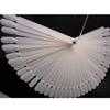 HuaYang 50 Tips Fan-shaped Nail Art Display Chart Polish Practice Board(White) view 2