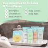 Terra Pure Eco Botanics Hotel Soaps and Toiletries Bulk Set | 1-Shoppe All-In-Kit Amenities |0.85oz Shampoo & Conditioner, Body Wash, Body Lotion & 0.89oz Bar Soap Travel Size | 75 Pieces view 3