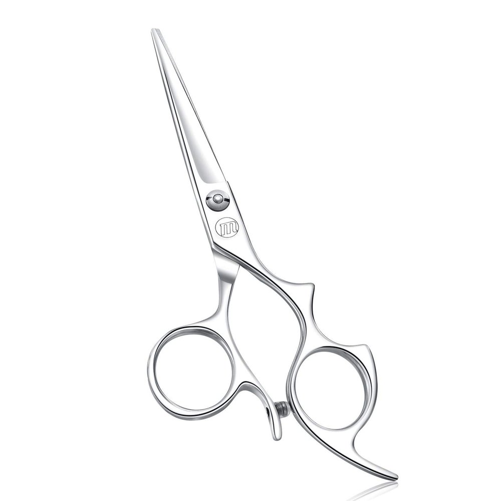 Moontay 6.0" Hair Cutting Shears with Large Finger Holes, Professional Barber Stylist Scissors, Salon Hair Cutting Scissors, 440C Japanese Stainless Steel, Silver
