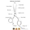 Moontay 6.0" Hair Cutting Shears with Large Finger Holes, Professional Barber Stylist Scissors, Salon Hair Cutting Scissors, 440C Japanese Stainless Steel, Silver view 2