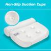 BASIC CONCEPTS Bathtub Pillow for Neck and Back Support with Drying Hook, Bathtub Pillow Machine Headrest for Soaking & Straight Back Tubs - Bath Accessories, Machine Washable, 6 Suction Cups view 3