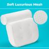 BASIC CONCEPTS Bathtub Pillow for Neck and Back Support with Drying Hook, Bathtub Pillow Machine Headrest for Soaking & Straight Back Tubs - Bath Accessories, Machine Washable, 6 Suction Cups view 4