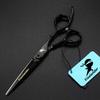 Hair Cutting Scissors, 6.0 Inch Black Professional Japan 440C Hair Cutting Shears - Salon Hair Blending/Thinning/Texturizing Scissor, Hand Sharpened view 2
