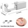 SLVIEKAE Ear Piercing Kit, 2-Pcs No Pain Easy Use at Home Ear Piercing Gun Kit Tool with Earrings Stud (White) view 4