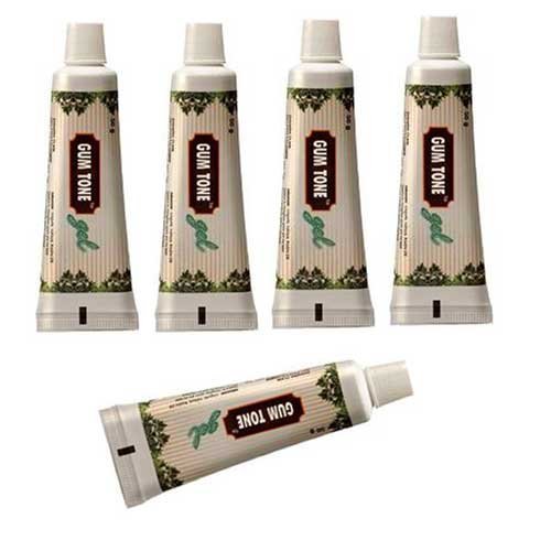 5 x Charak Gum Tone Gel (50g x 5)-Herbal astringent and antiseptic to control gingivitis