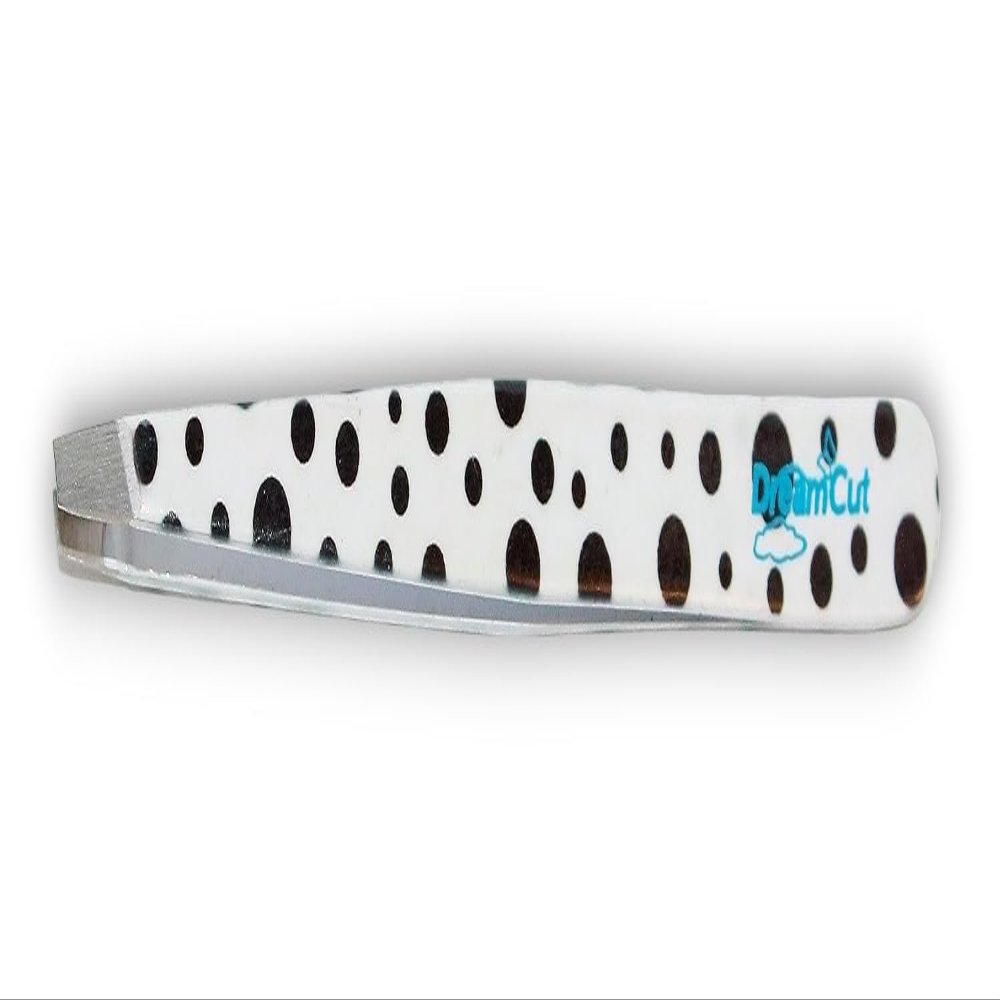 DreamCut Black and White Polka Dot Expert Slant Tweezers