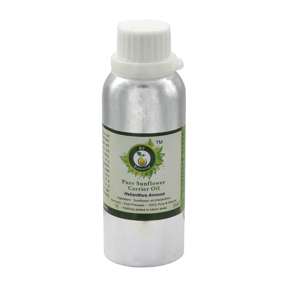 Sunflower Oil | Helianthus Annuus | Sunflower Seed Oil | for Hair | for Cooking | for Body | for Face | Unrefined | 100% Pure Natural | Cold Pressed | 1250ml | 42oz by R V Essential