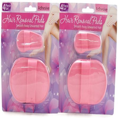 Hair Removal Pads Leaving Your Skin Soft and Incredibly Smooth 4 Piece Set (2-Pack)