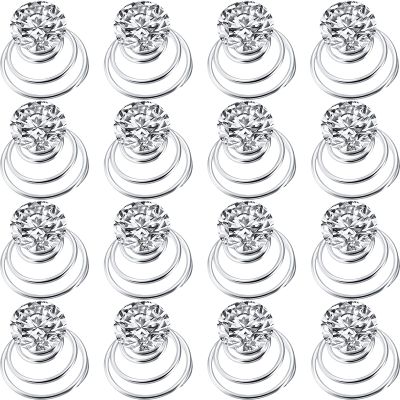 WILLBOND 60 Pieces Rhinestone Crystal Twisters Set Spiral Hair Pin Coil for Wedding, Bridal, Prom, Party and Important Occasion with Clear Container (Clear)