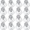 WILLBOND 60 Pieces Rhinestone Crystal Twisters Set Spiral Hair Pin Coil for Wedding, Bridal, Prom, Party and Important Occasion with Clear Container (Clear) view 1