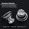 WILLBOND 60 Pieces Rhinestone Crystal Twisters Set Spiral Hair Pin Coil for Wedding, Bridal, Prom, Party and Important Occasion with Clear Container (Clear) view 3