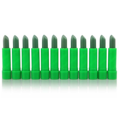 12pc Princessa ALoe Mood Lipstick Green Color #L93A