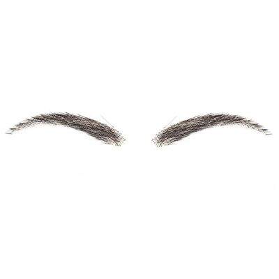 False Eyebrows, CliCling Human Hair Artificial Real Hair Handmade Crochet False Brows Invisible Realistic Natural Fake Eyebrows(Black)