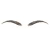 False Eyebrows, CliCling Human Hair Artificial Real Hair Handmade Crochet False Brows Invisible Realistic Natural Fake Eyebrows(Black) view 1