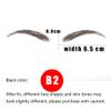 False Eyebrows, CliCling Human Hair Artificial Real Hair Handmade Crochet False Brows Invisible Realistic Natural Fake Eyebrows(Black) view 2