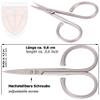 3 Swords Germany - brand quality STAINLESS STEEL INOX CURVED CUTICLE SCISSORS - STRONG SCISSORS FOR STRONG PEOPLE with case by 3 Swords Germany view 3