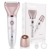 Electric Razors for Women - Painless 2-in-1 Shaver for Women Hair Remover for Face, Legs and Underarm Wet & Dry, Portable Bikini Trimmer, Lady Hair Removal with 2 Trimmer Heads- Micro USB Recharge view 1