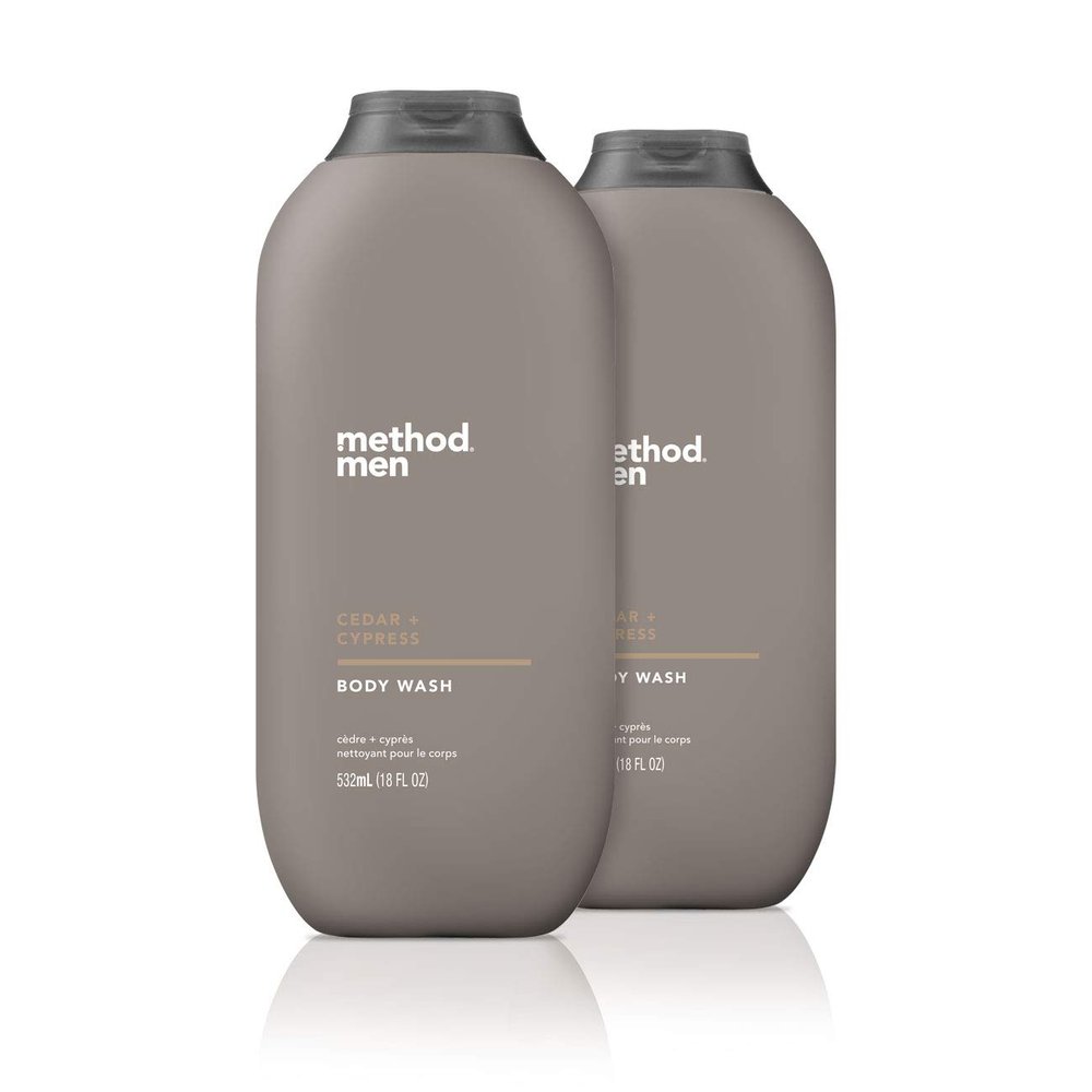 Method Men, Cedar + Cypress Body Wash, 18oz (2 Pack)